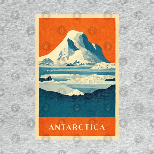 Antarctica Retro Travel by Retro Travel Design